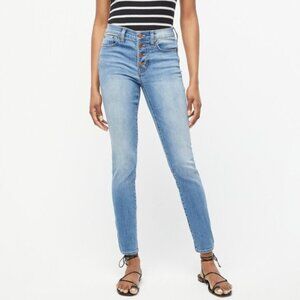 J. Crew Toothpick Skinny Ankle Jeans Blue Sz 31 High Rise Stretch Denim